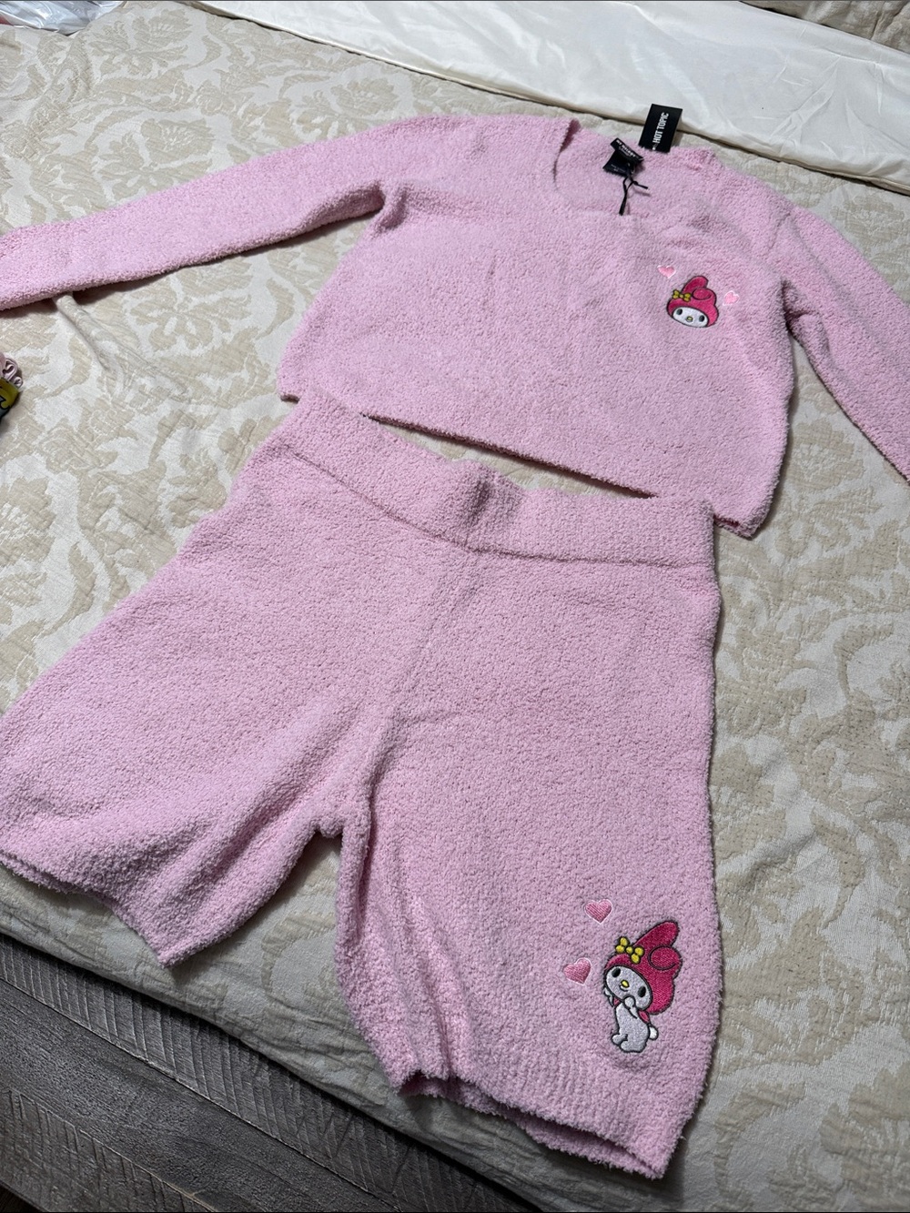 My Melody Pink Cozy Plush Two-Piece Pajama Set XL